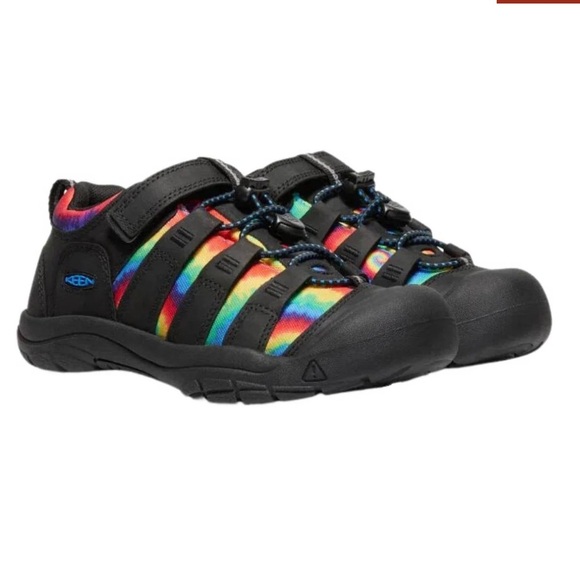 KEEN BIG KIDS' NEWPORT SHOE - BLACK/ORIGINAL TIE DYE - Picture 10 of 12
